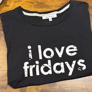 Peace Love World Black 'I Love Fridays' T-Shirt